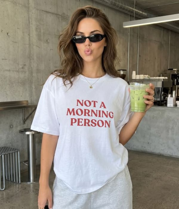 NOT A MORNING PERSON - Women Oversized T-shirt