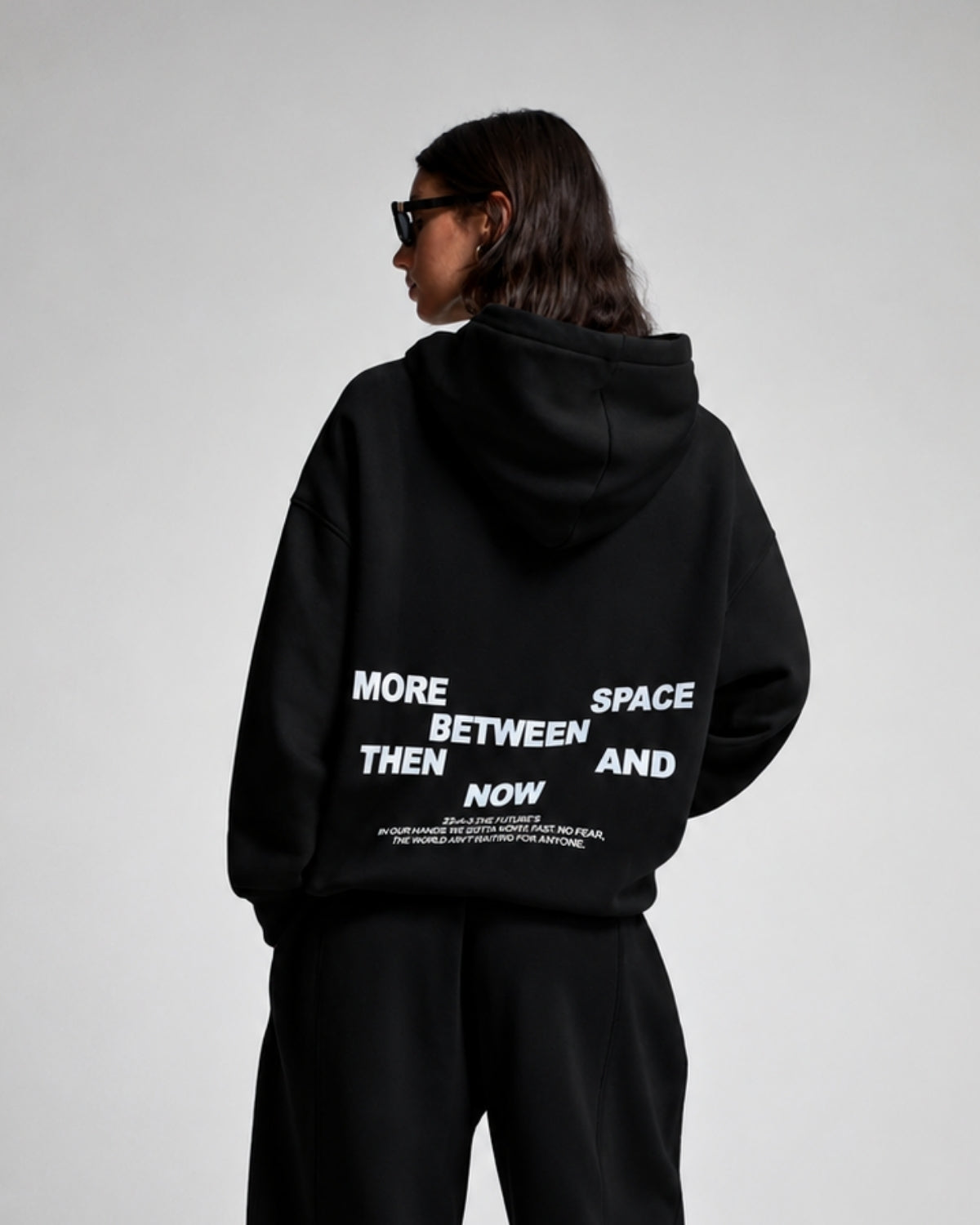 MORE SPACE BETWEEN THEN AND NOW - Women Oversized Hoodie