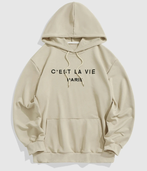 'C'EST LA VIE PARIS' Oversized Hoodie