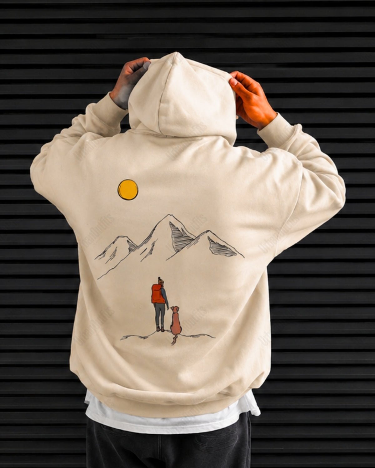 Golden Hour Horizon - Oversized Hoodie [ Unisex ]