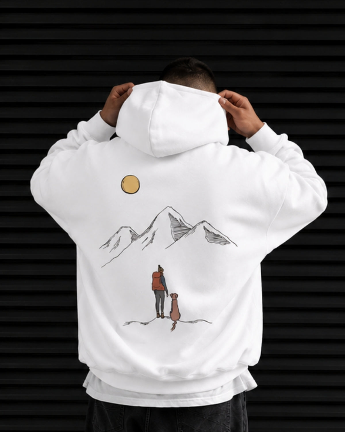 Golden Hour Horizon - Oversized Hoodie [ Unisex ]