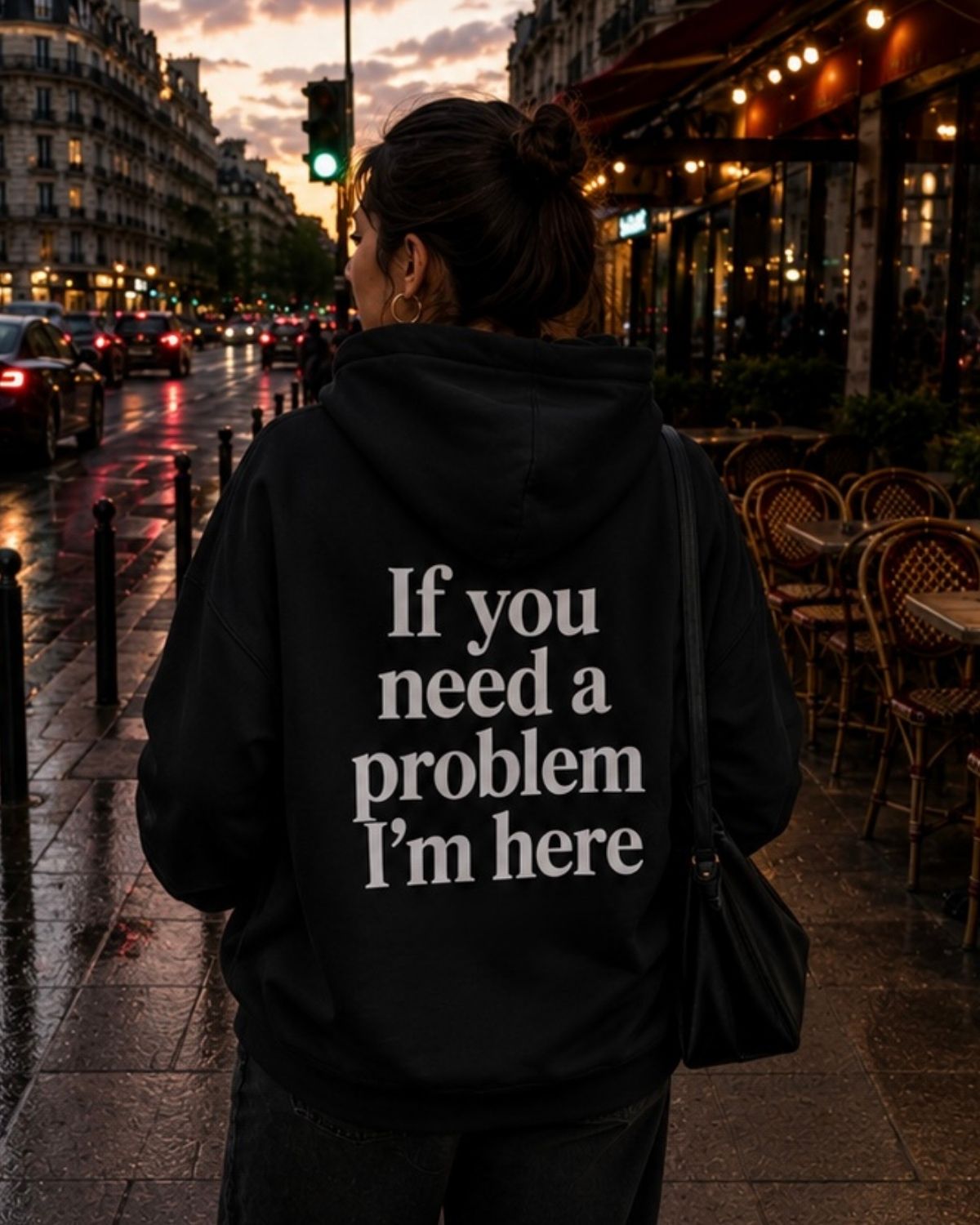 IF YOU NEED A PROBLEM I'M HERE - Women Oversized Hoodie