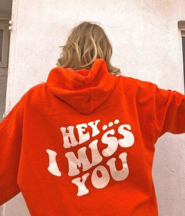 'Hey i miss you ' Oversized Hoodie