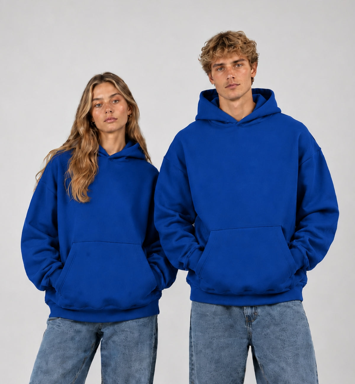 Basic Oversized Hoodie - ROYAL BLUE