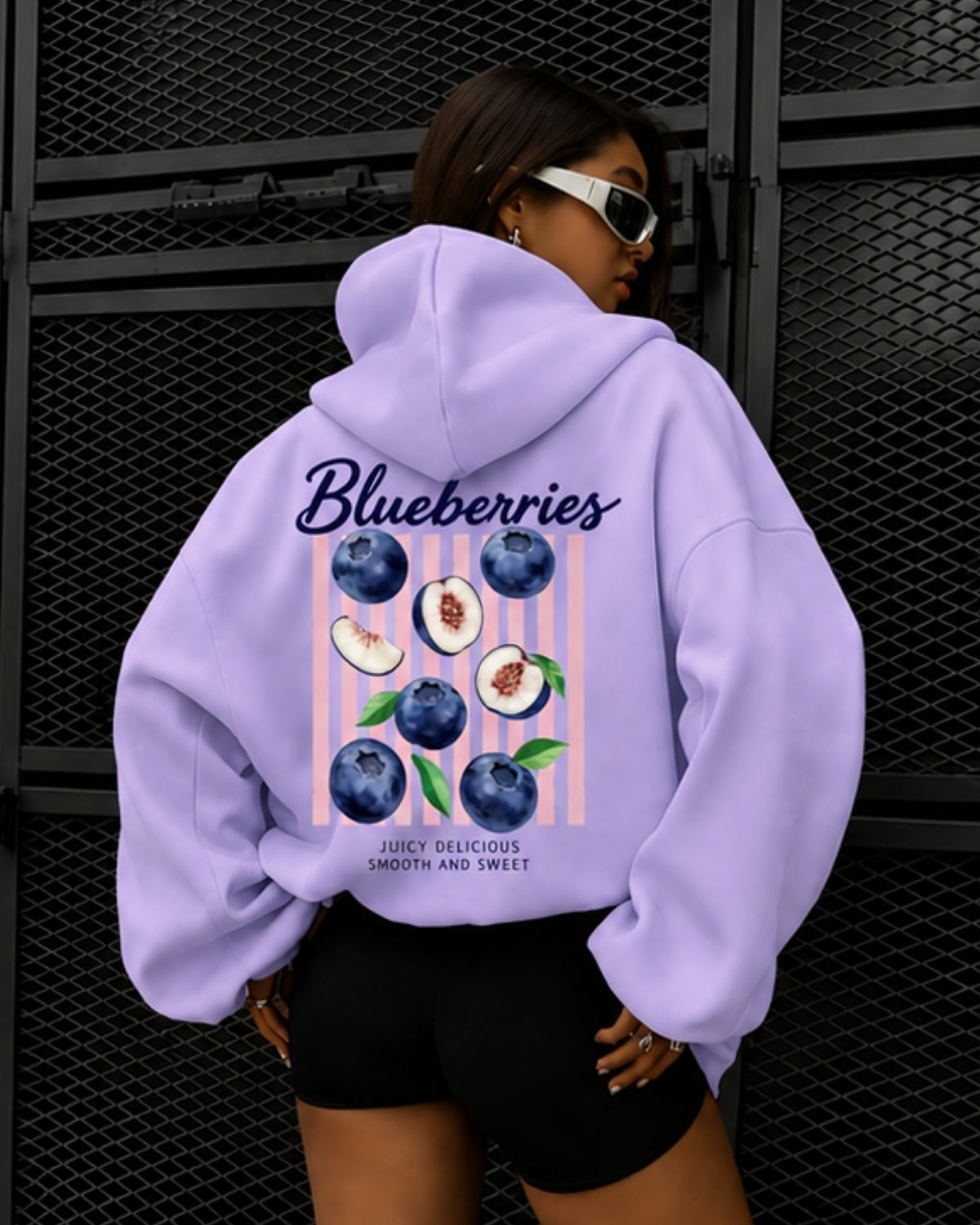 Blueberry  - Women Oversized Hoodie