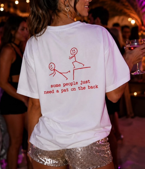 Some people just need a pat on the back - Women Oversized T-shirt