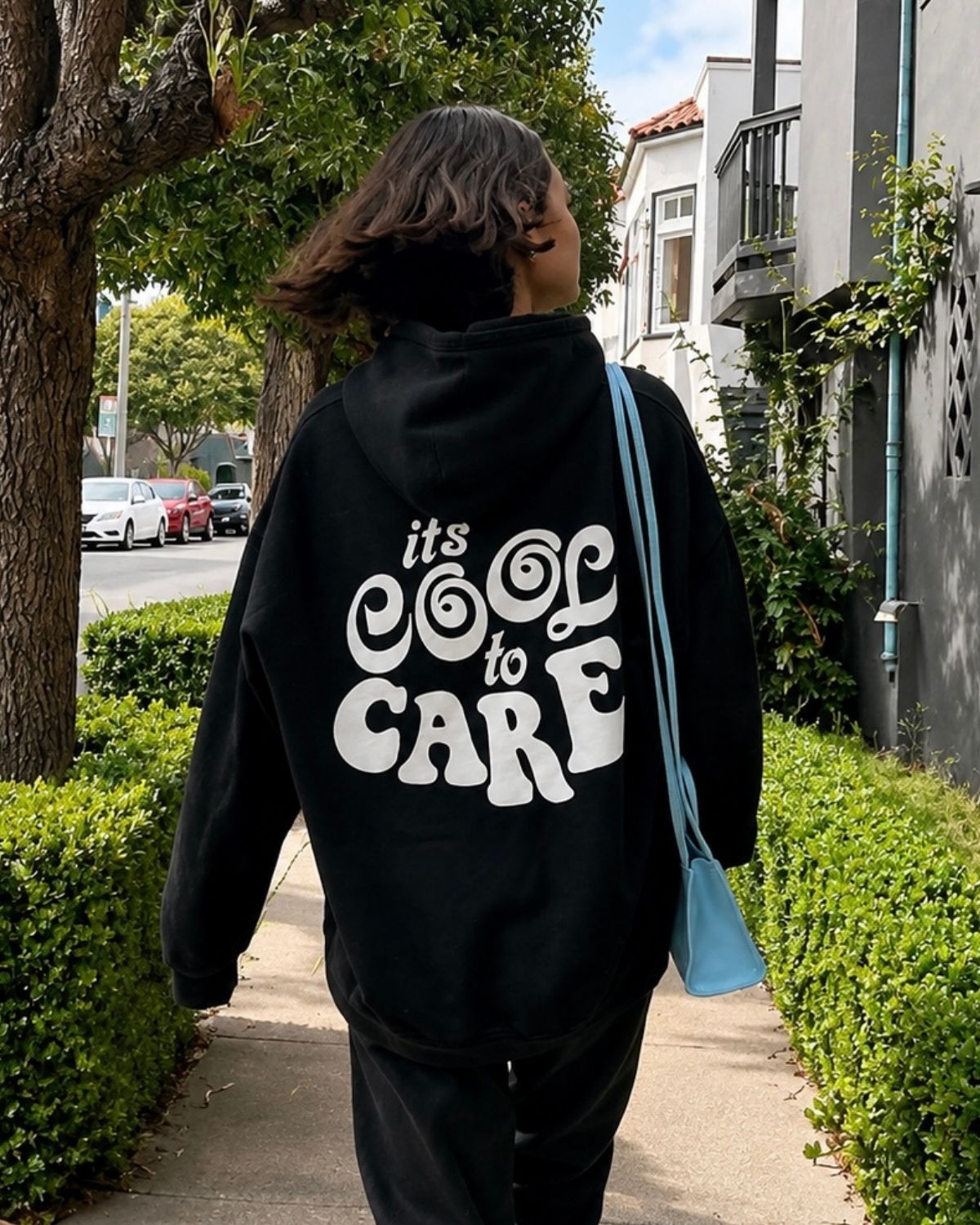 ITS COOL TO CARE- Women Oversized Hoodie