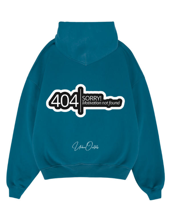 404 error | SORRY! MOTIVATION NOT FOUND- Oversized Hoodie [ Unisex ]