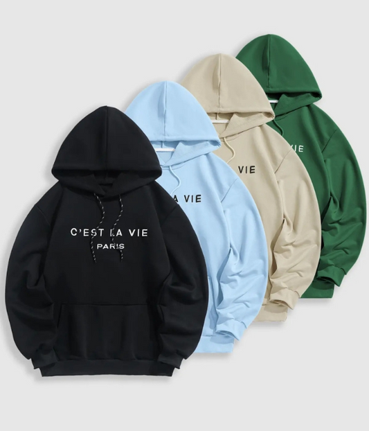 'C'EST LA VIE PARIS' Oversized Hoodie