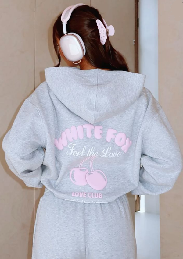 White Fox Love club  - Women Oversized Set ( Hoodie +Sweatpant )