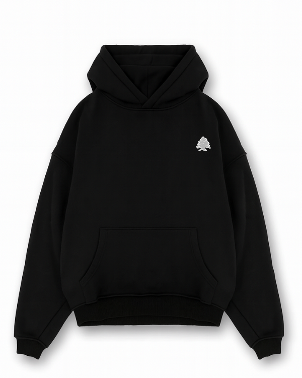 Lebanese Stamp Oversized Hoodie - Black [ Unisex ]