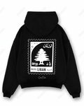 Lebanese Stamp Oversized Hoodie - Petroleum Blue [ Unisex ]