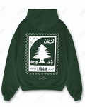 Lebanese Stamp Oversized Hoodie - Dark Green [ Unisex ]