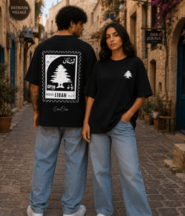 Lebanese Stamp Oversized T-shirt  [ Unisex ]