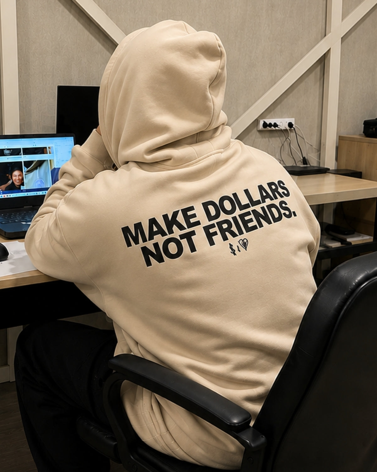 MAKE DOLLARS NOT FRIENDS - Oversized Hoodie [ Unisex ]