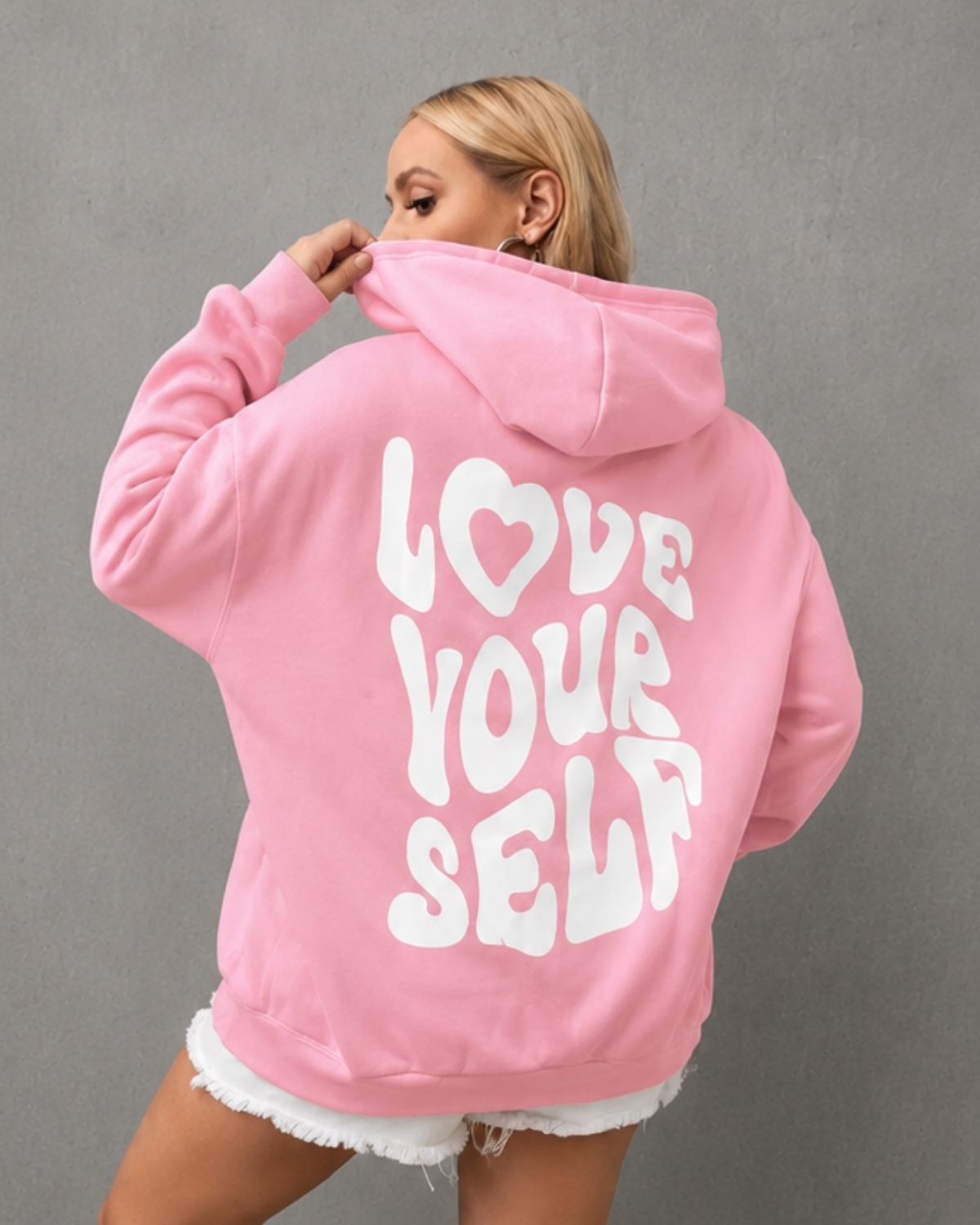 LOVE YOURSELF - Women Oversized Hoodie