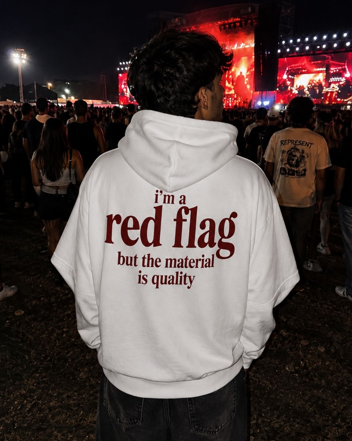 I'M A RED FLAG - Oversized Hoodie [ Unisex ]