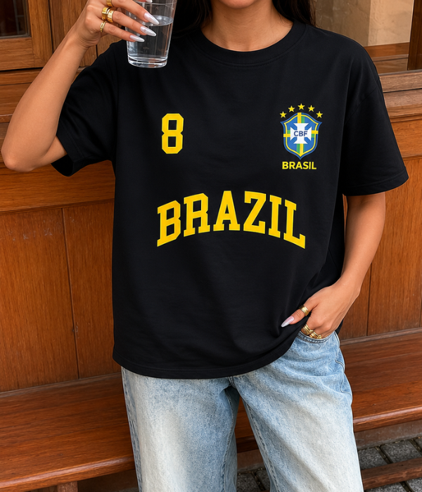 BRAZIL 🇧🇷 - Women Oversized T-shirt  [ Unisex ]