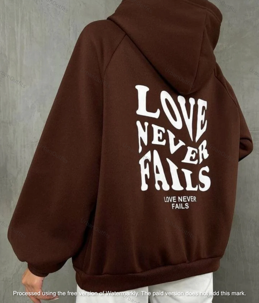 'Love never fails ' Oversized Hoodie