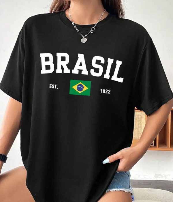 Brazil  - Women Oversized T-shirt  [ Unisex ]