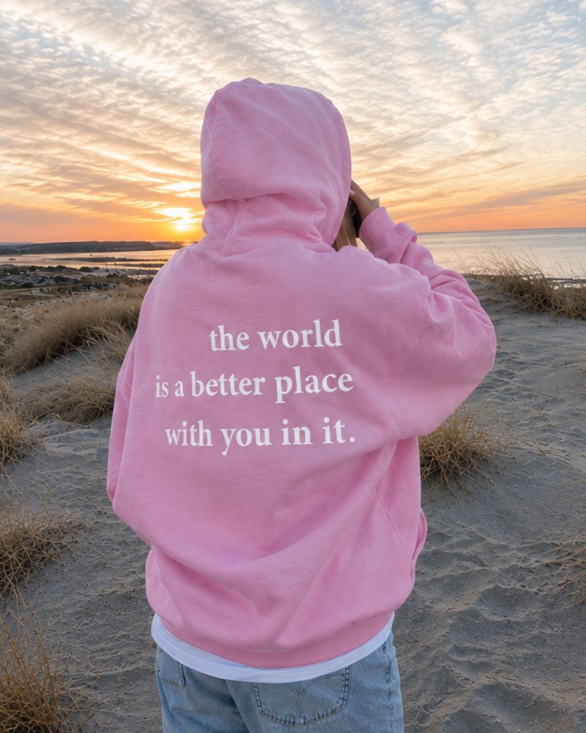 THE WORLD IS A BETTER PLACE WITH YOU IN IT - Women Oversized Hoodie