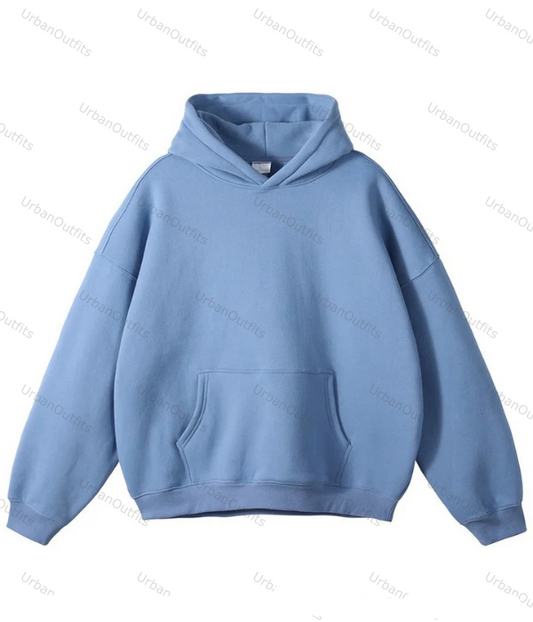 ' Baby Blue 'Oversized Plain Hoodie