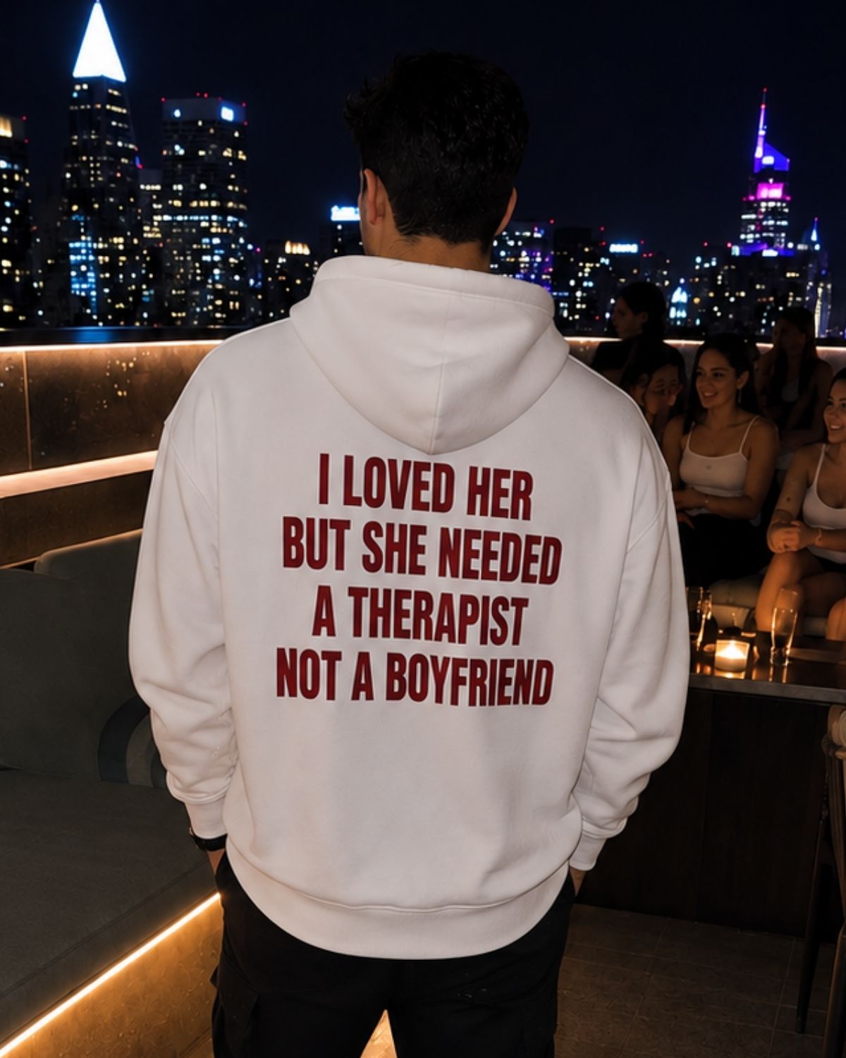 i loved her but she needed a therapist not a boyfriend - Oversized Hoodie [ Unisex ]