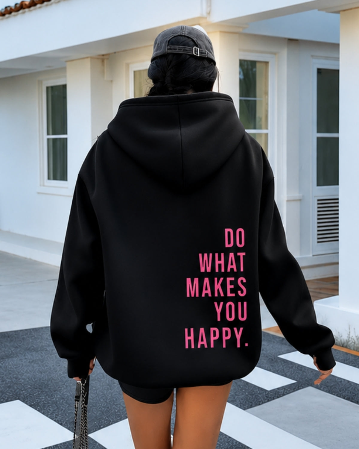 DO WHAT MAKES YOU HAPPY - Women Oversized Hoodie