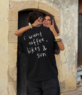 I WANT COFFEE, BIKES & SUN - Oversized T-shirt  [ Unisex ]