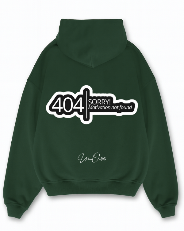 404 error | SORRY! MOTIVATION NOT FOUND- Oversized Hoodie [ Unisex ]