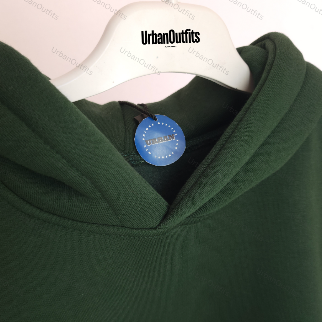 Dark green Oversized Plain Hoodie