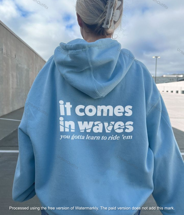 'It comes in waves ' Women Oversized Hoodie