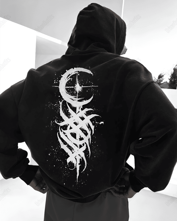 Half Moon - Men Oversized Hoodie [ Unisex ]