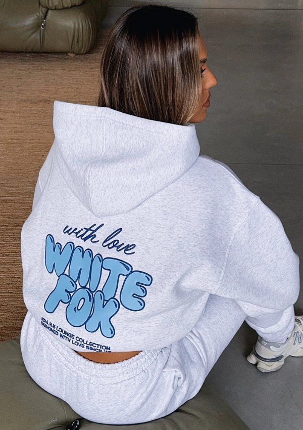 White Fox with Love - Women Oversized Set ( Hoodie +Sweatpant )