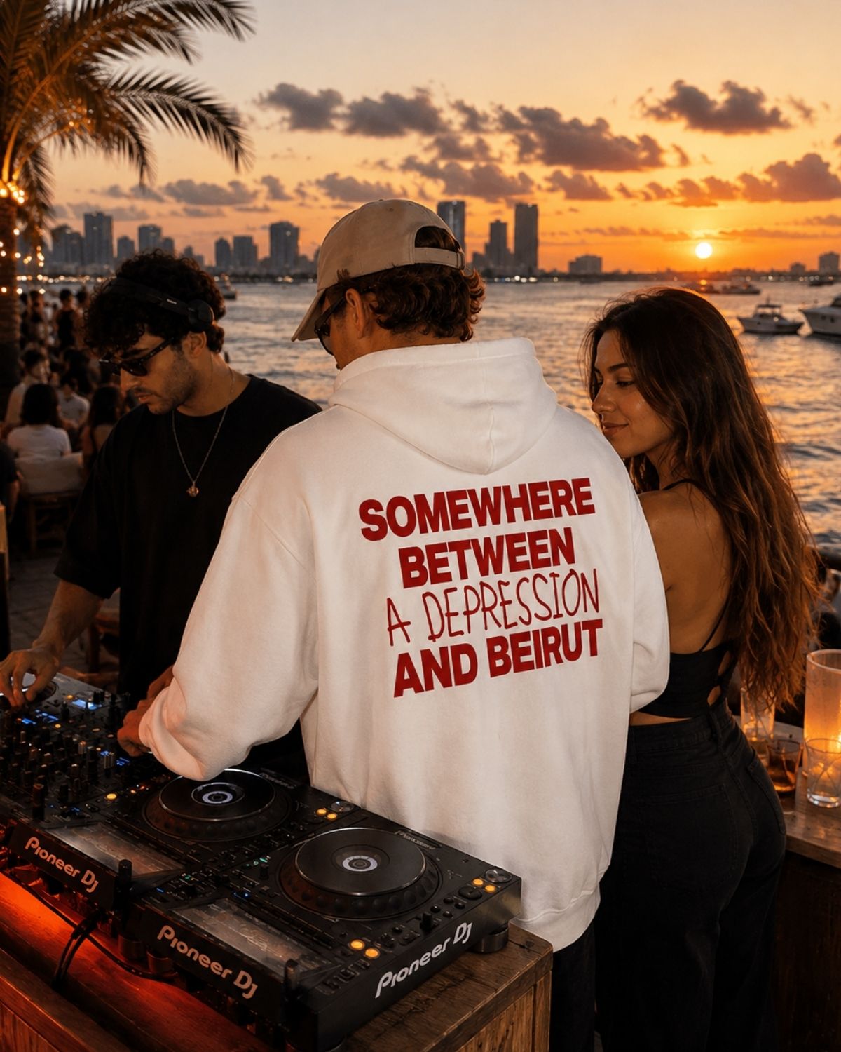 SOMEWHERE BETWEEN A DEPRESSION AND BEIRUT  - Oversized Hoodie [ Unisex ]