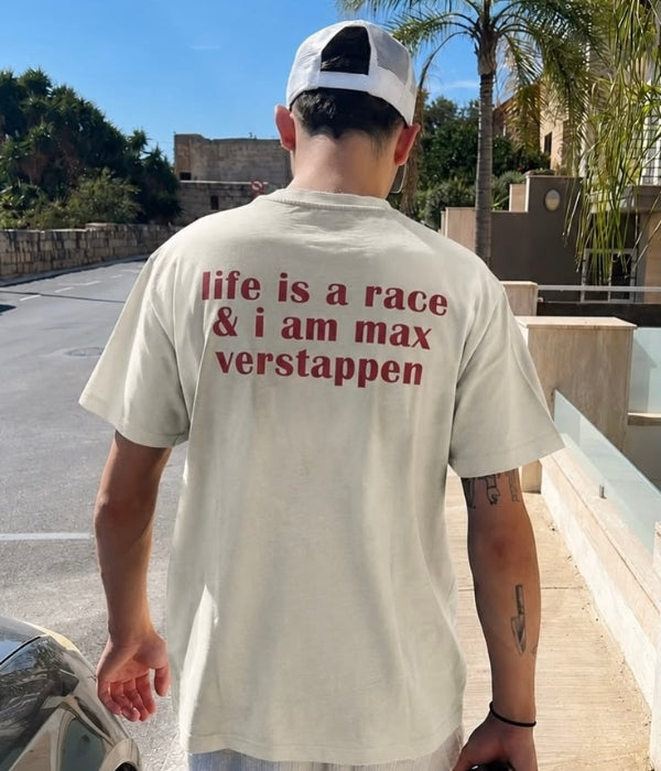 Life is a race - Oversized T-shirt  [ Unisex ]