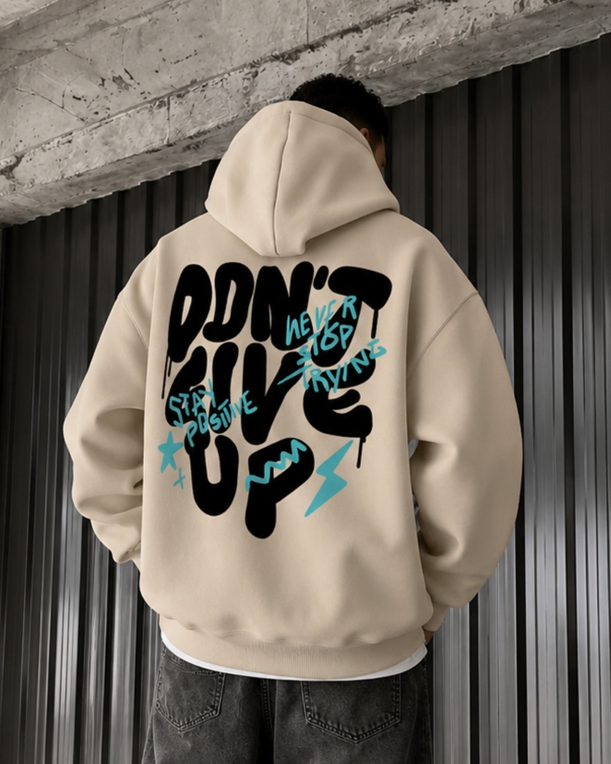 DON'T GIVE UP - Oversized Hoodie [ Unisex ]