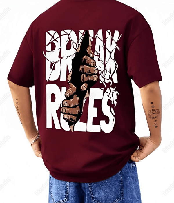 ' BREAK RULES ' Men Oversized T-shirt [ Unisex ]