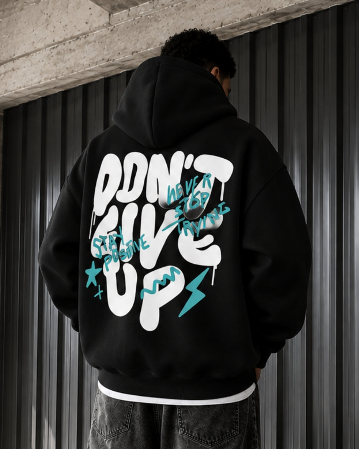DON'T GIVE UP - Oversized Hoodie [ Unisex ]