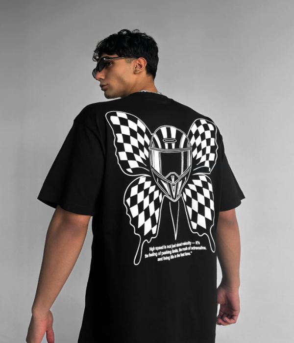 Racing Butterfly -  Men Oversized T-shirt [ Unisex ]