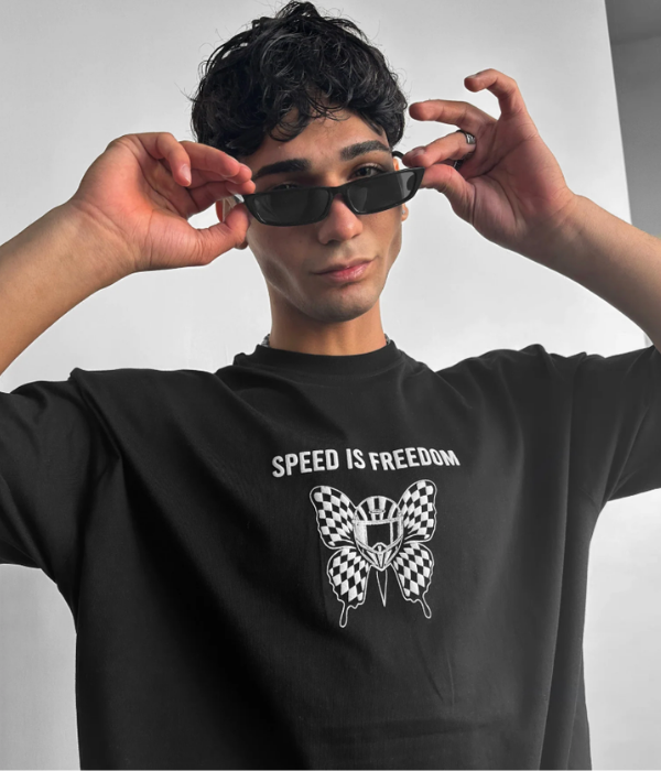 Racing Butterfly -  Men Oversized T-shirt [ Unisex ]