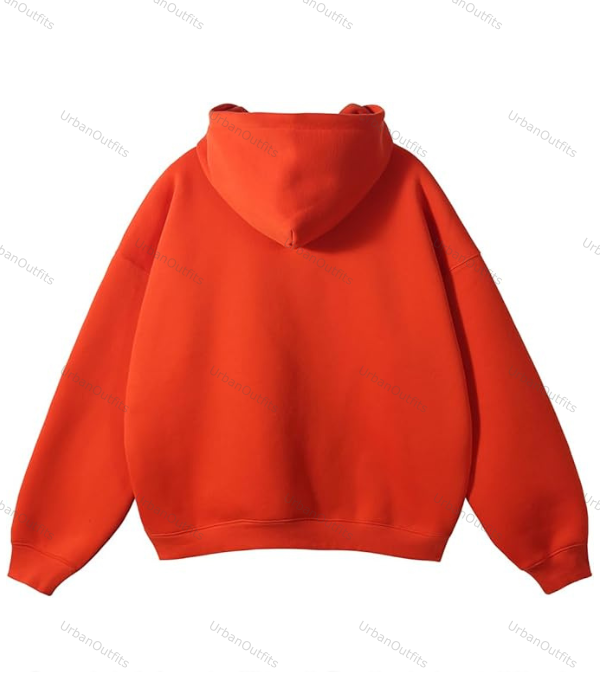 'Orange ' Oversized Plain Hoodie