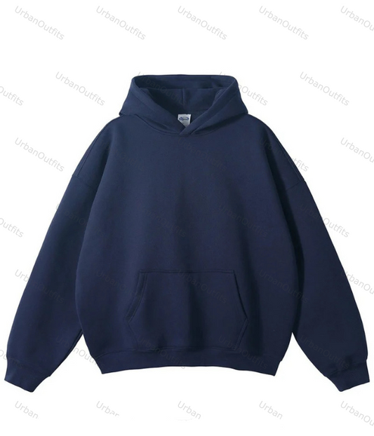 'Navy blue ' Oversized Plain Hoodie