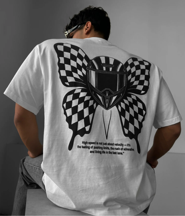 Racing Butterfly -  Men Oversized T-shirt [ Unisex ]
