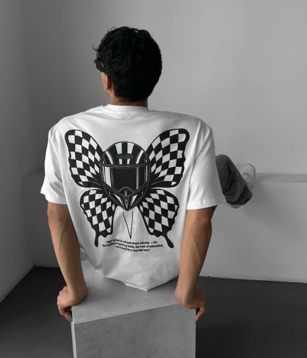 Racing Butterfly -  Men Oversized T-shirt [ Unisex ]