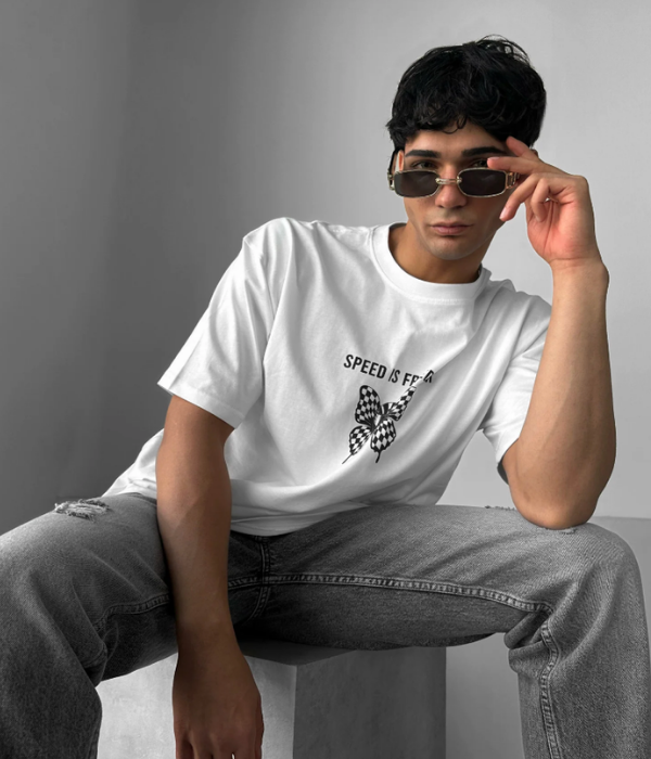 Racing Butterfly -  Men Oversized T-shirt [ Unisex ]