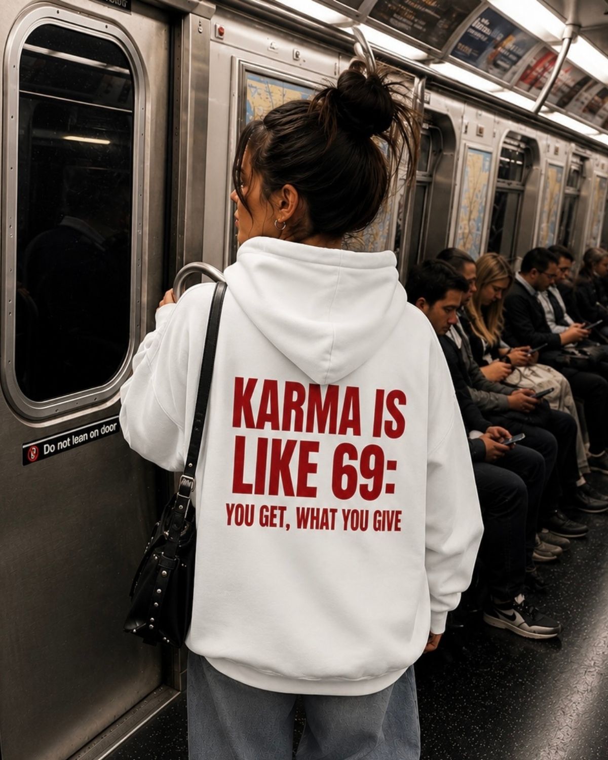 KARMA IS LIKE 69 - Women Oversized Hoodie