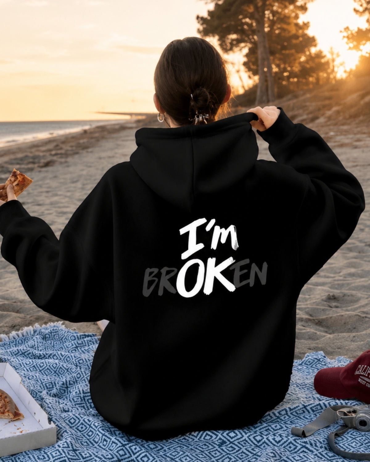 I'M BROKEN - Women Oversized Hoodie