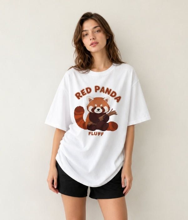 RED PANDA - Women Oversized T-shirt