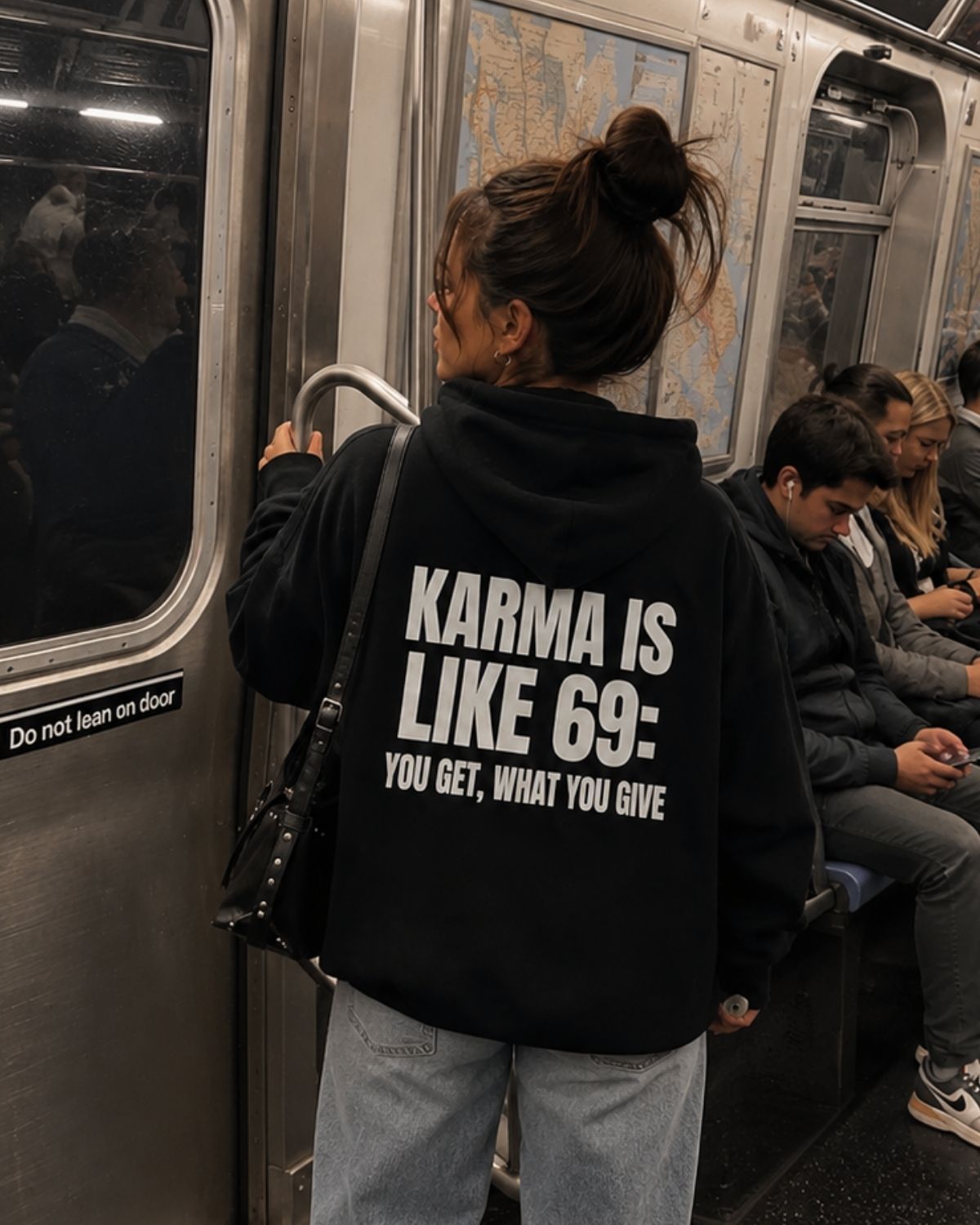 KARMA IS LIKE 69 - Women Oversized Hoodie